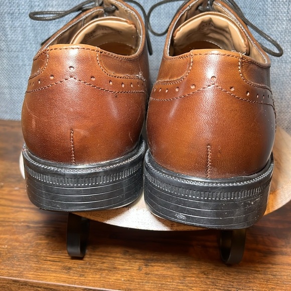 Nunn Bush Nelson Comfort 11‎ Cognac Oxford Lace Up Dress Shoes Wingtips Cushion - Picture 4 of 9